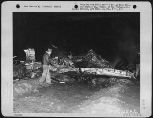 Consolidated B-24 (Ac #42-51535) Which Crashed Somewhere In Iceland, In Spite Of The Efforts Which Were Made By Hard Working Fire-Fighters. 2Nd Service Group, 24 August 1944.1
