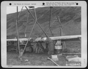 Members Of The 2Nd Service Group Salvaged Parts Of A Wrecked Curtiss P-40 Onto A Truck, Somewhere In Iceland. 26 August 1943..